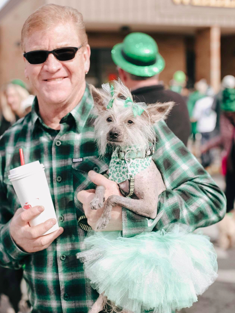 Photo of dog and owner