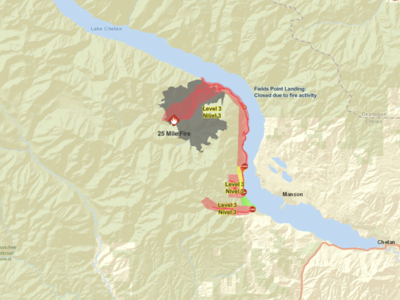 Twenty Five Mile Fire Update Lake Chelan News And Information   Fire Map 25Mile 8 19 800x600 